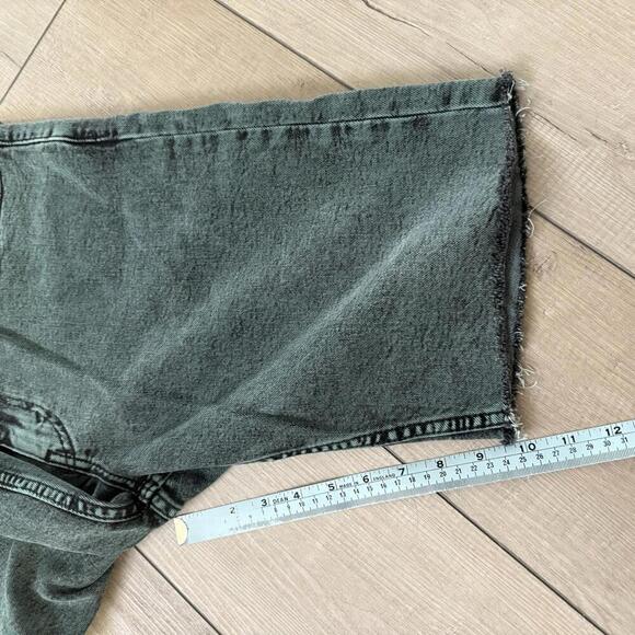 Levi’s 412 Green Acid Wash Denim Cutoff Shorts Men Size 34 Jorts Y2K Vintage - Picture 9 of 12